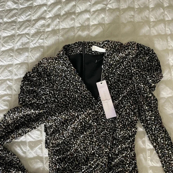 Jonathan Simkhai Edith metallic ruched midi dress - Picture 4 of 12